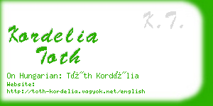 kordelia toth business card